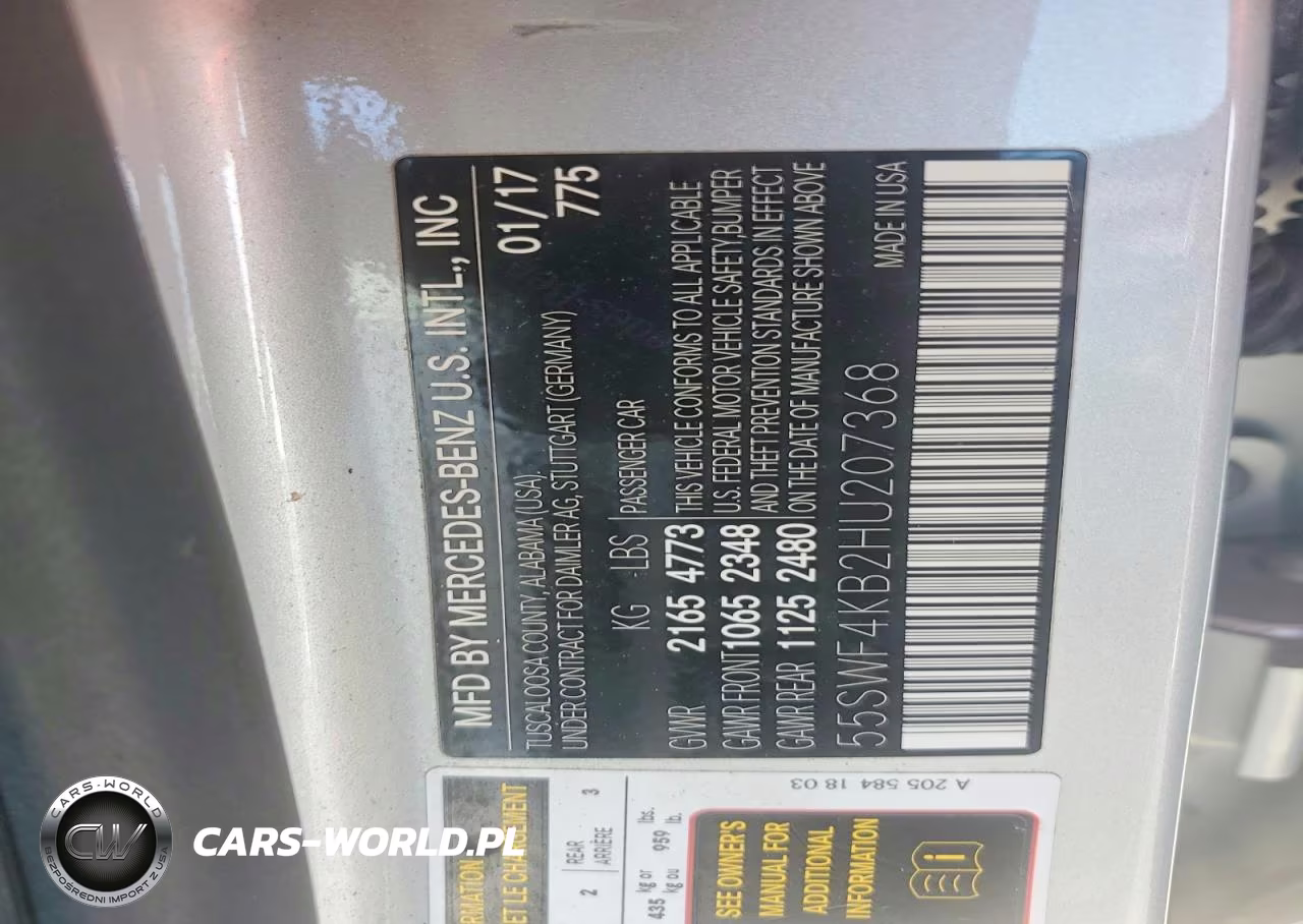 2017 Mercedes-Benz C 300 4Matic VIN:55SWF4KB2HU207368 - 12
