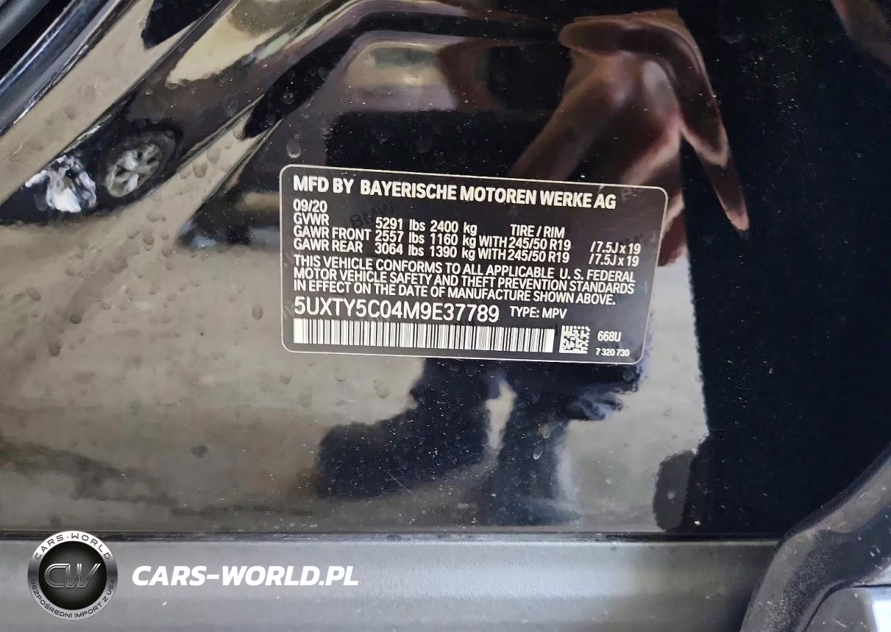 2021 BMW X3 xDrive30I VIN:5UXTY5C04M9E37789 - 13