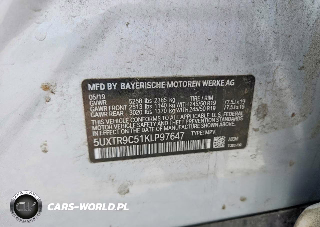 2019 BMW X3 xDrive30I VIN:5UXTR9C51KLP97647 - 13