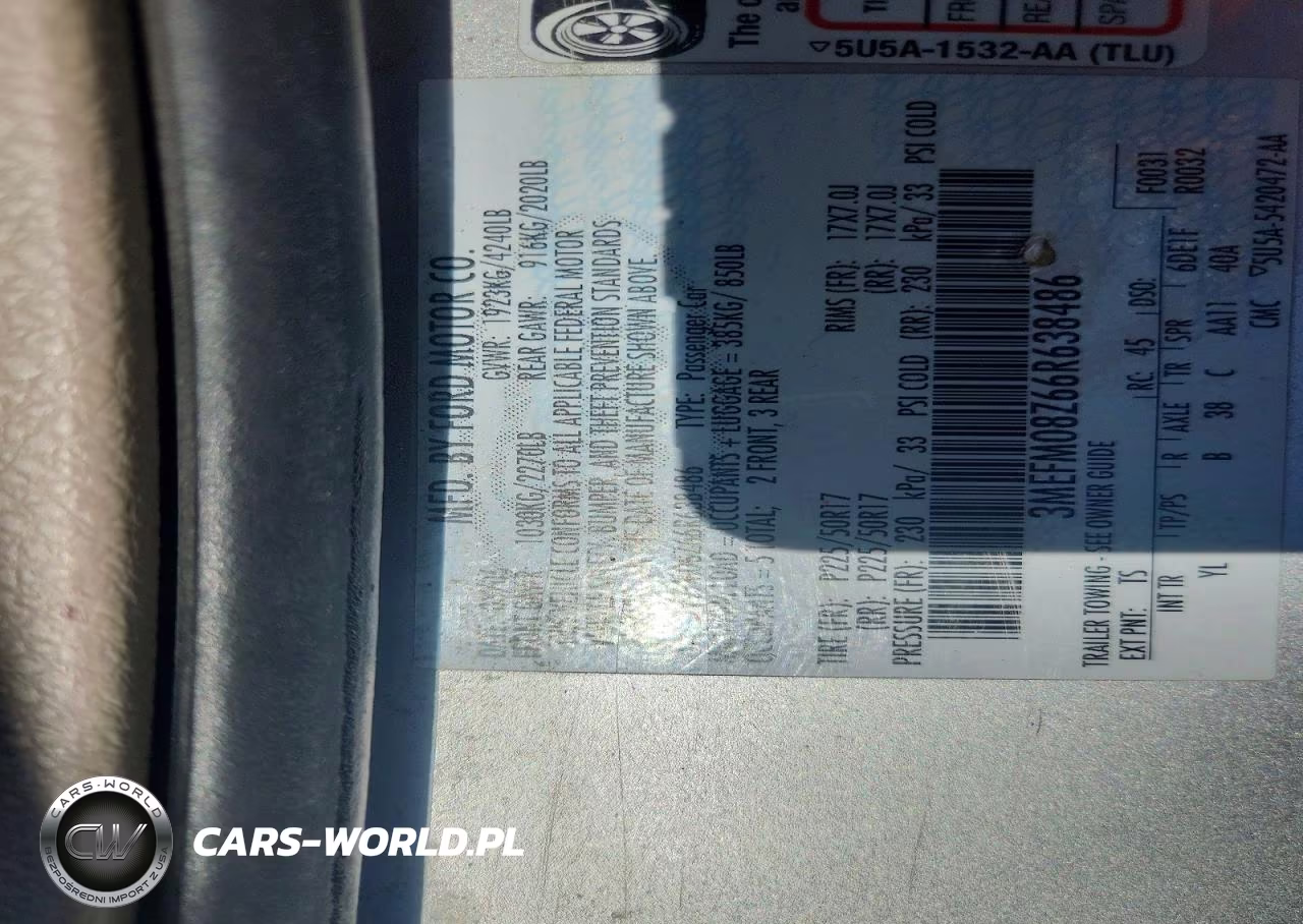 2006 Mercury Milan Premier VIN:3MEFM08Z66R638486 - 12