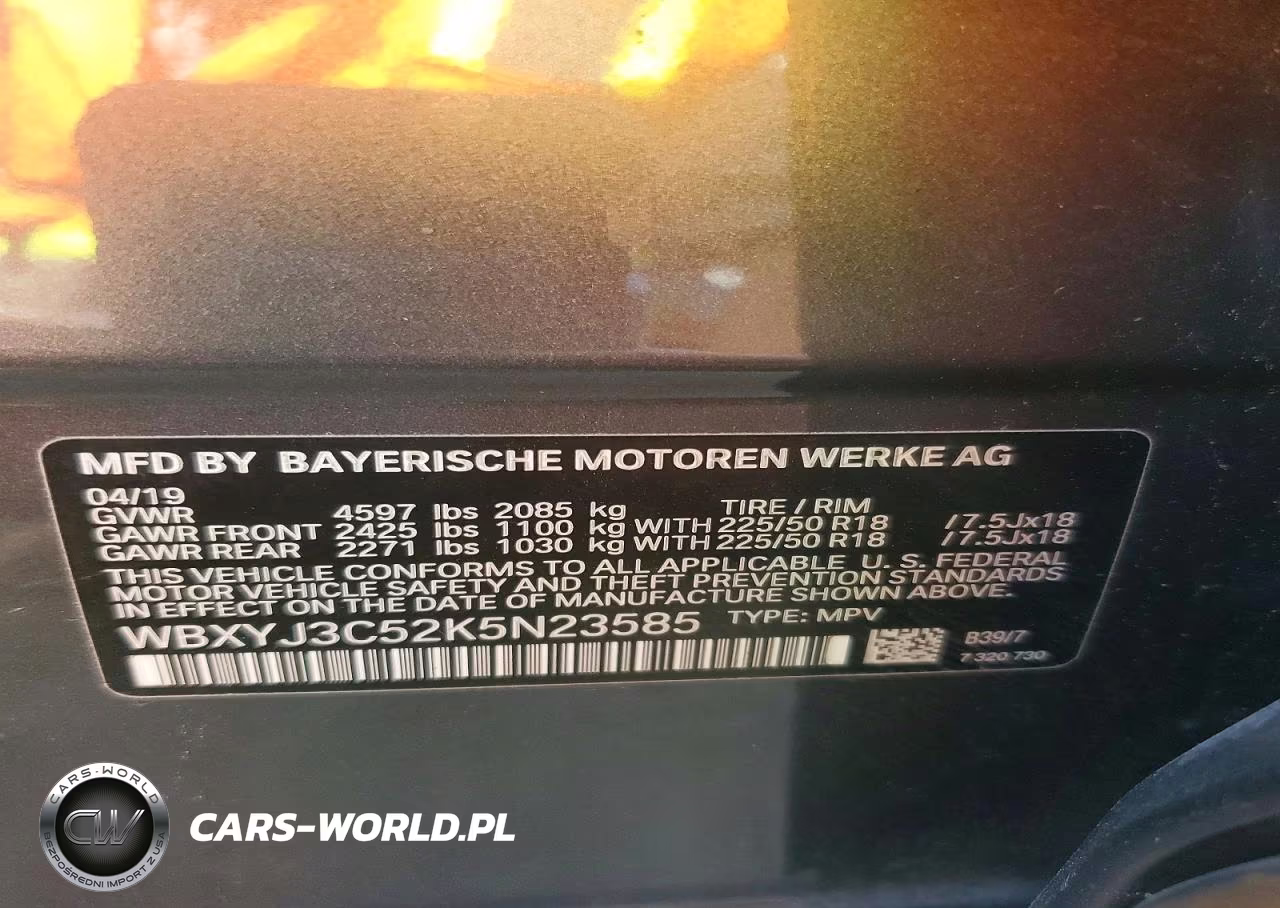 2019 BMW X2 Sdrive28I VIN:WBXYJ3C52K5N23585 - 13