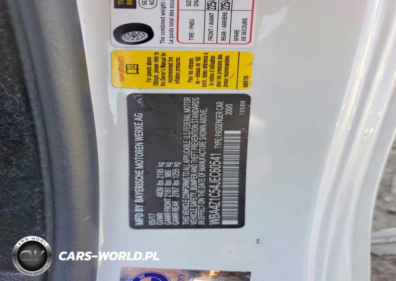 2018 BMW 430I VIN:WBA4Z1C54JEC60541 - 12