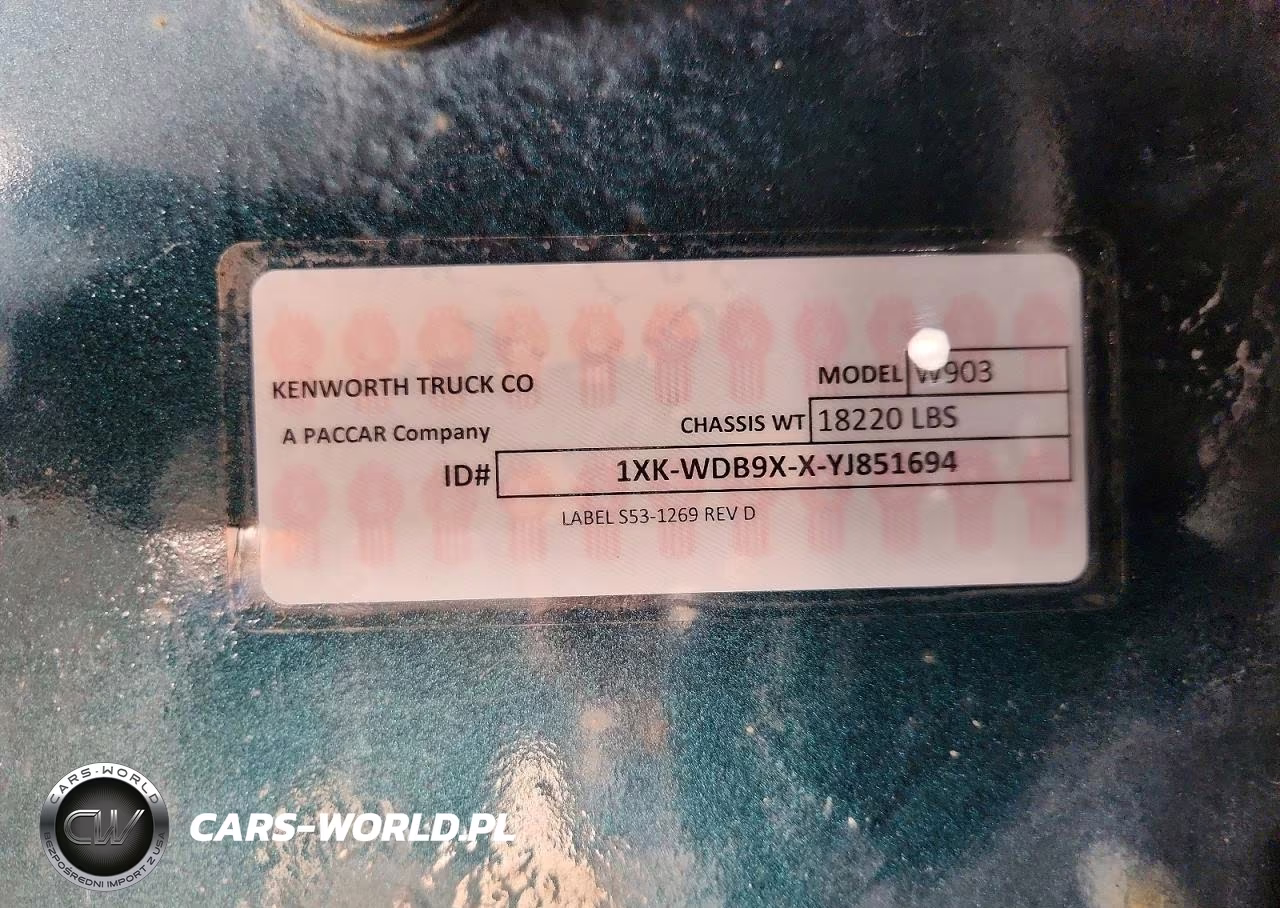 2000 Kenworth Construction W900 VIN:1XKWDB9XXYJ851694 - 10