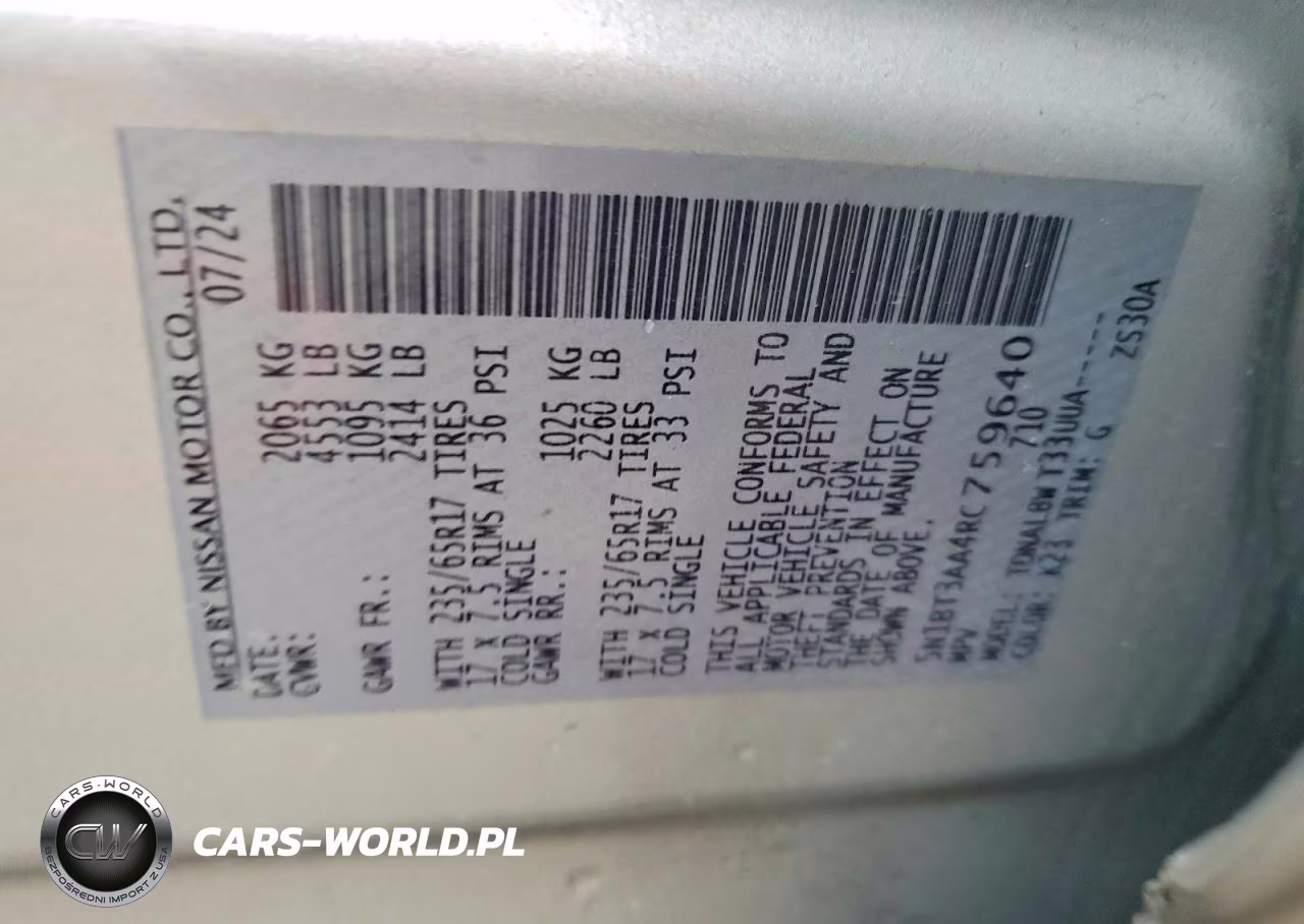 2024 Nissan Rogue S VIN:5N1BT3AA4RC759640 - 12