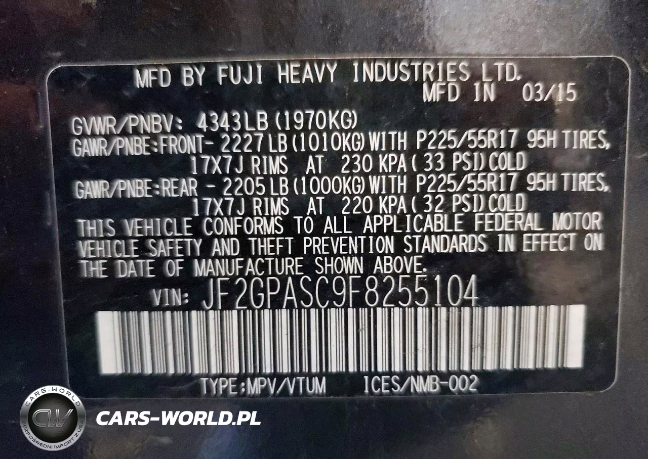 2015 Subaru Xv Crosstrek Sport Limited VIN:JF2GPASC9F8255104 - 12