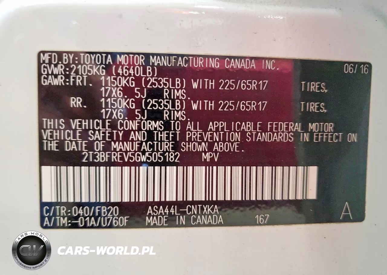 2016 Toyota Rav4 Le VIN:2T3BFREV5GW505182 - 13