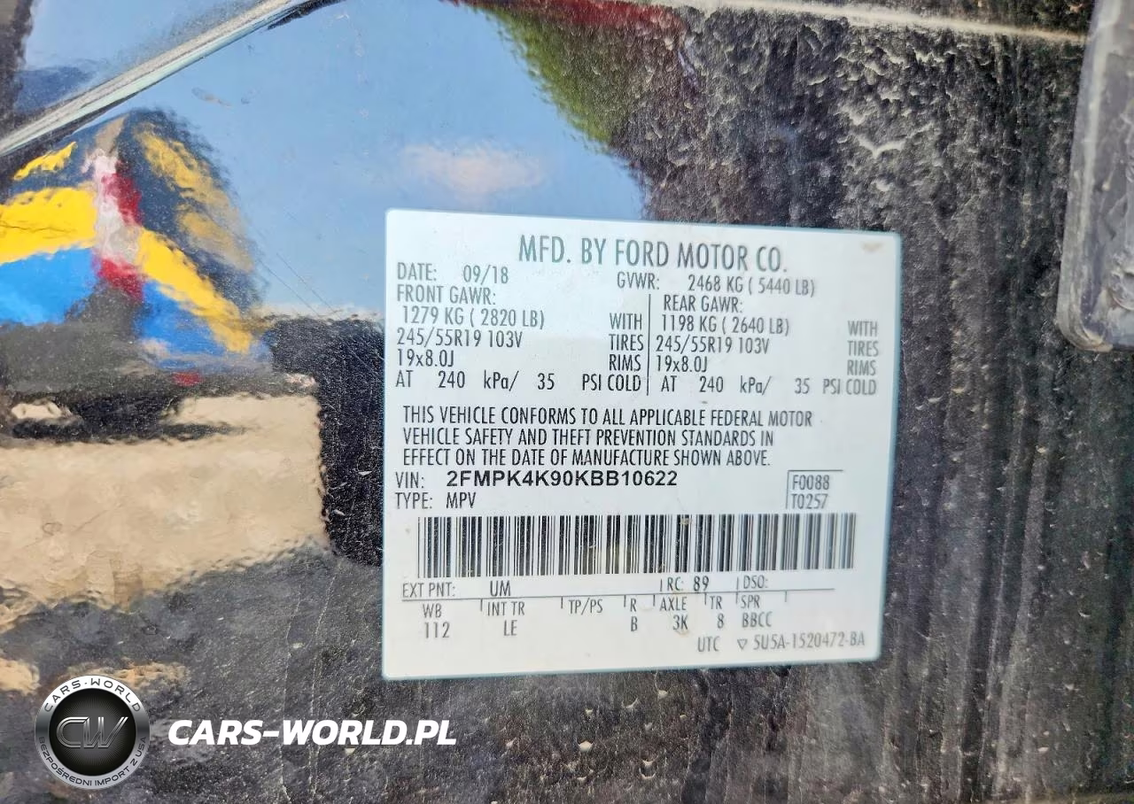 2019 Ford Edge Titanium VIN:2FMPK4K90KBB10622 - 13