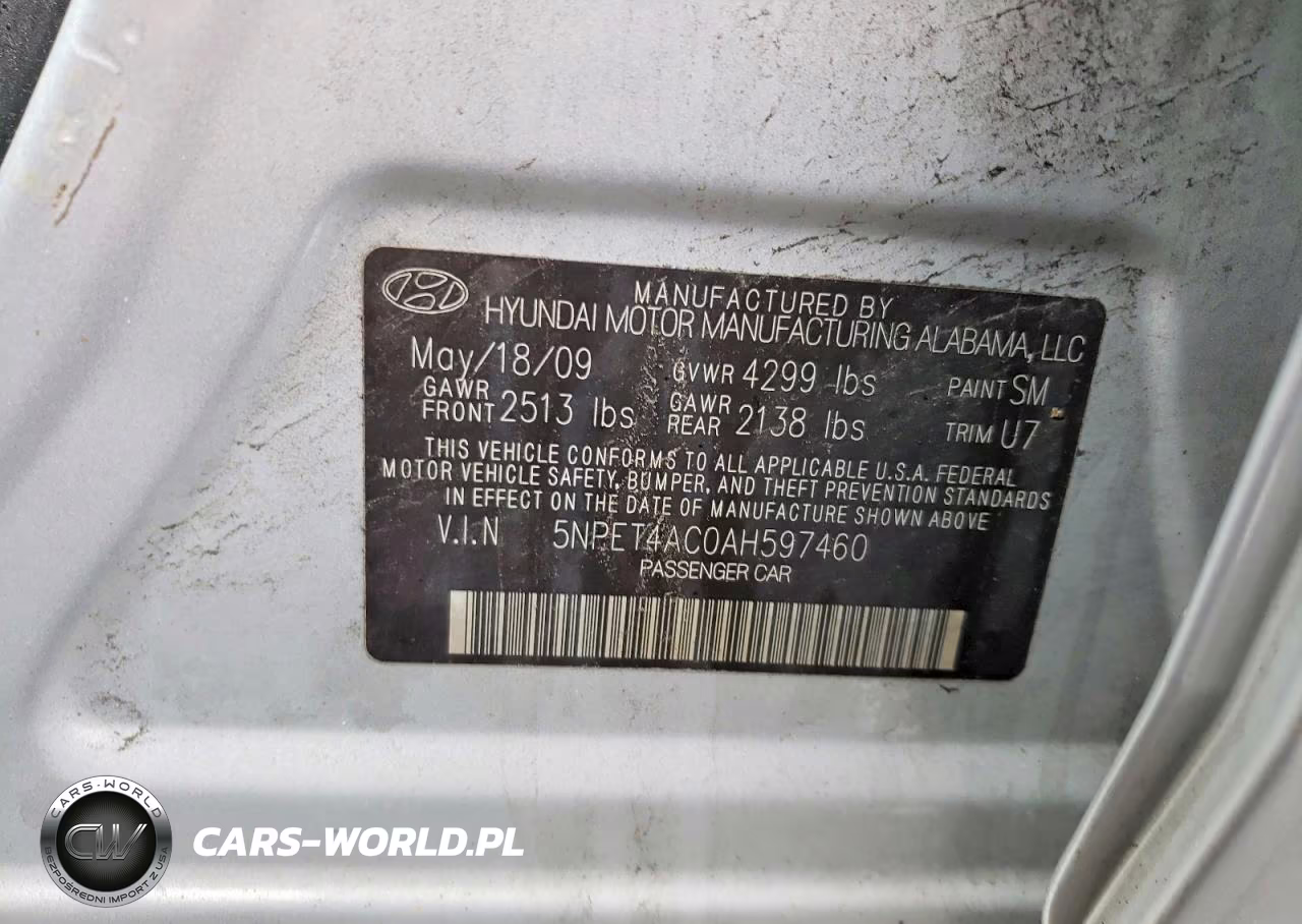 2010 Hyundai Sonata Gls VIN:5NPET4AC0AH597460 - 12