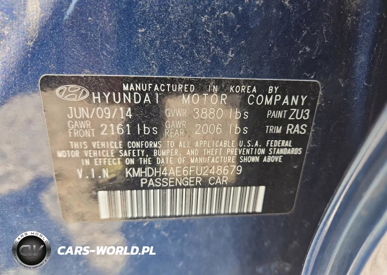 2015 Hyundai Elantra Se VIN:KMHDH4AE6FU248679 - 13