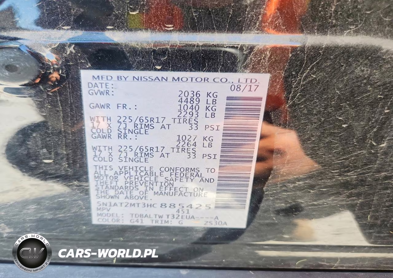 2017 Nissan Rogue Sv VIN:5N1AT2MT3HC885425 - 13
