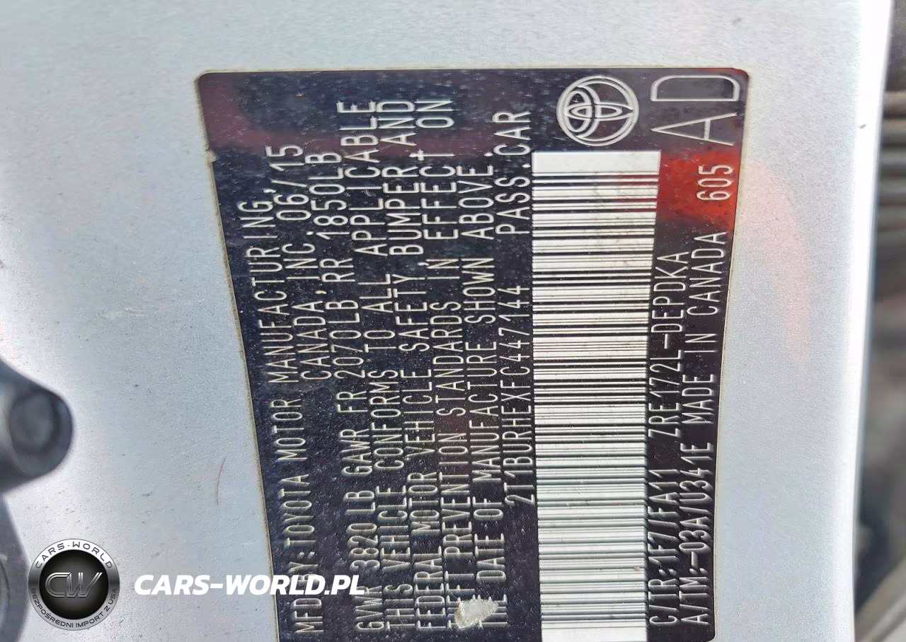 2015 Toyota Corolla L VIN:2T1BURHEXFC447144 - 12