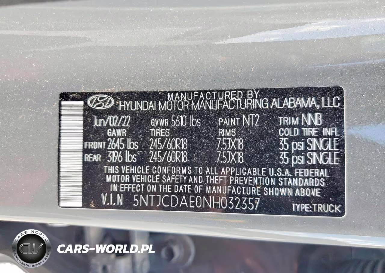 2022 Hyundai Santa Cruz Sel VIN:5NTJCDAE0NH032357 - 13