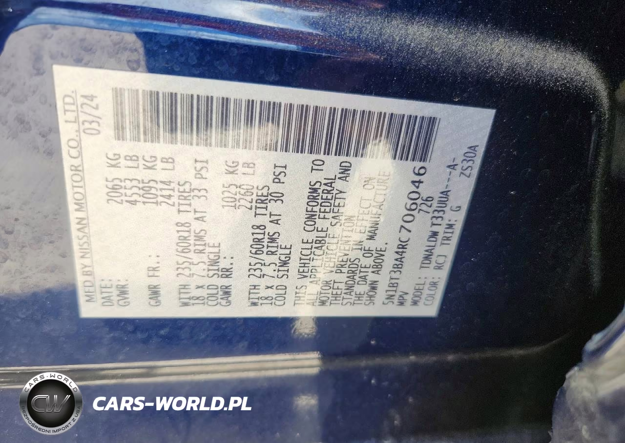2024 Nissan Rogue Sv VIN:5N1BT3BA4RC706046 - 13