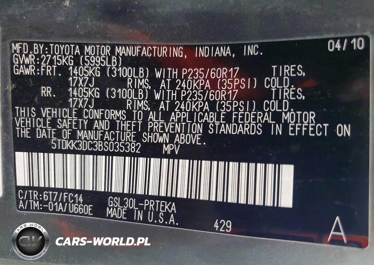 2011 Toyota Sienna VIN:5TDKK3DC3BS035382 - 13