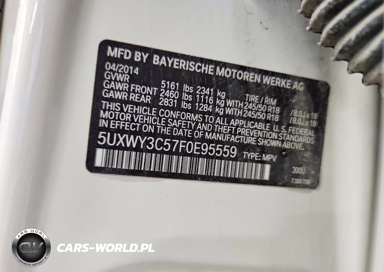2015 BMW X3 VIN:5UXWY3C57F0E95559 - 13