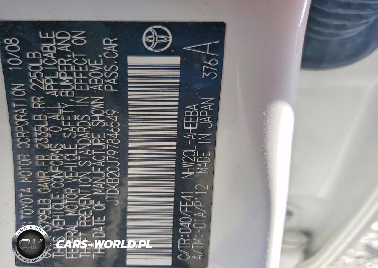 2009 Toyota Prius Base VIN:JTDKB20U797846549 - 12