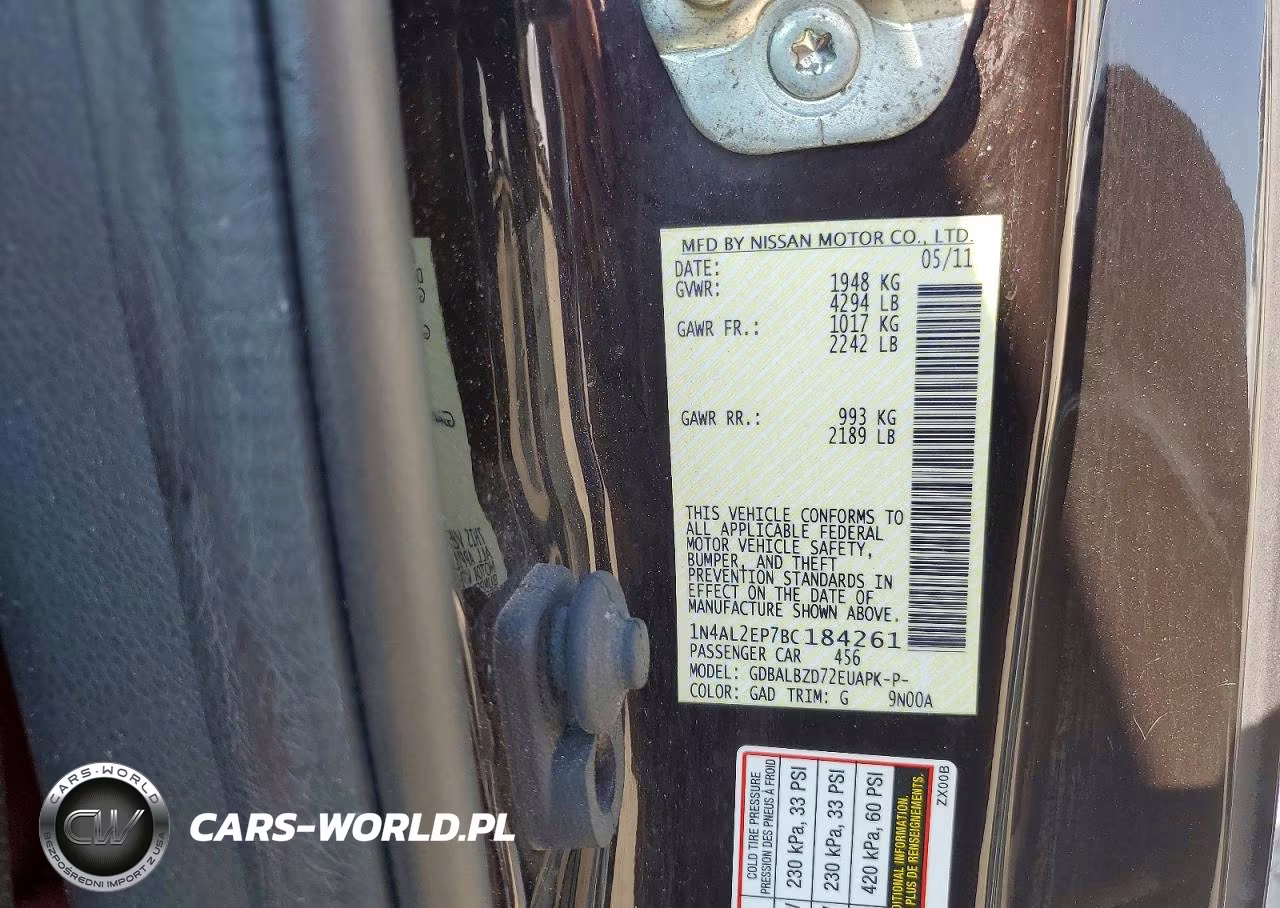2011 Nissan Altima S VIN:1N4AL2EP7BC184261 - 12