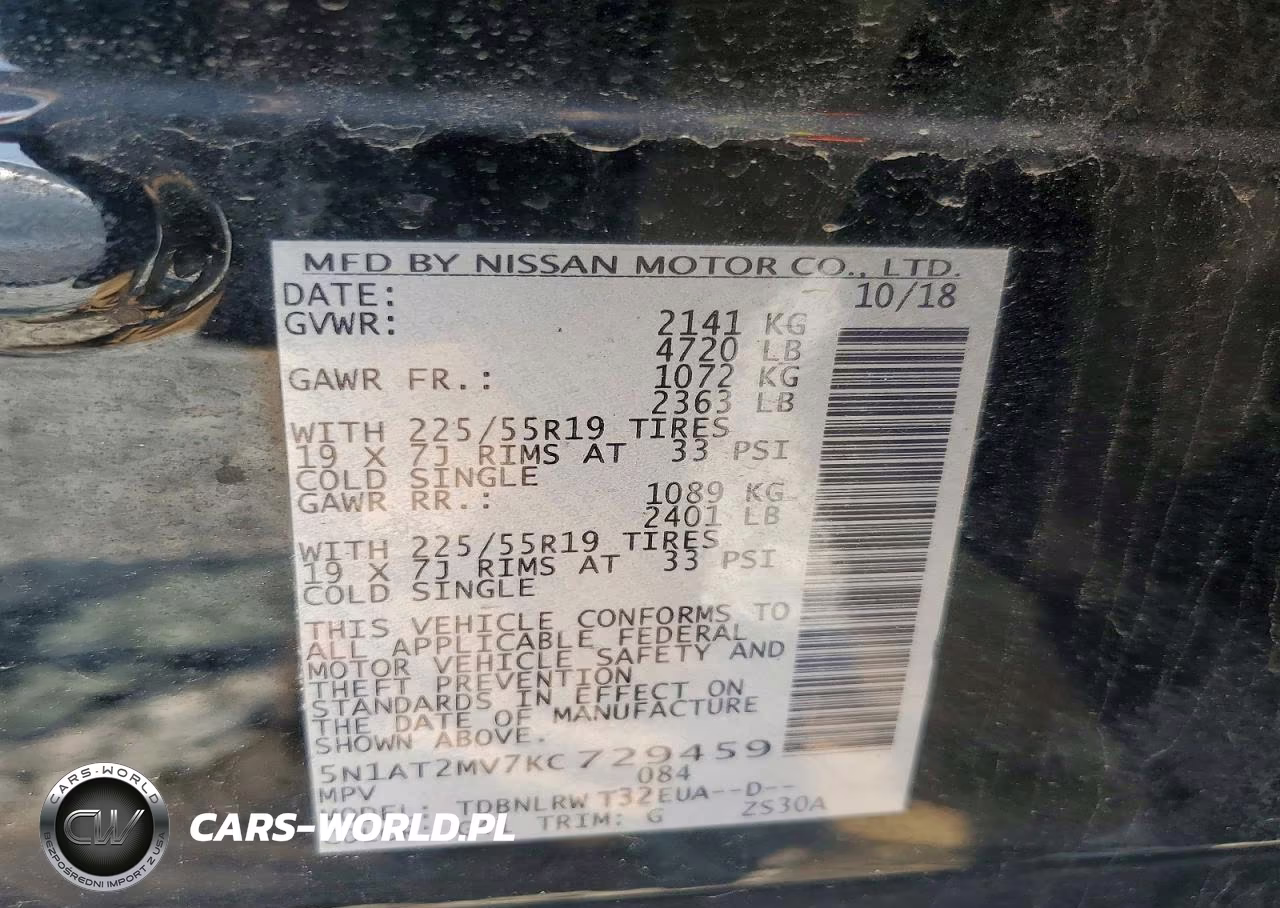 2019 Nissan Rogue Sl VIN:5N1AT2MV7KC729459 - 13