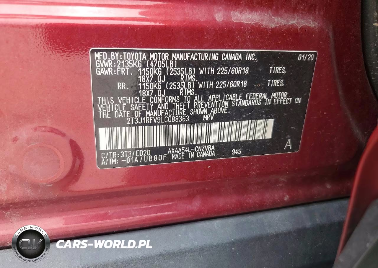 2020 Toyota Rav4 Trd Off-Road VIN:2T3J1RFV9LC088363 - 12