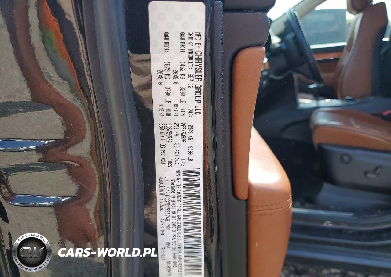 2013 Jeep Grand Cherokee Overland VIN:1C4RJFCG7DC531748 - 12