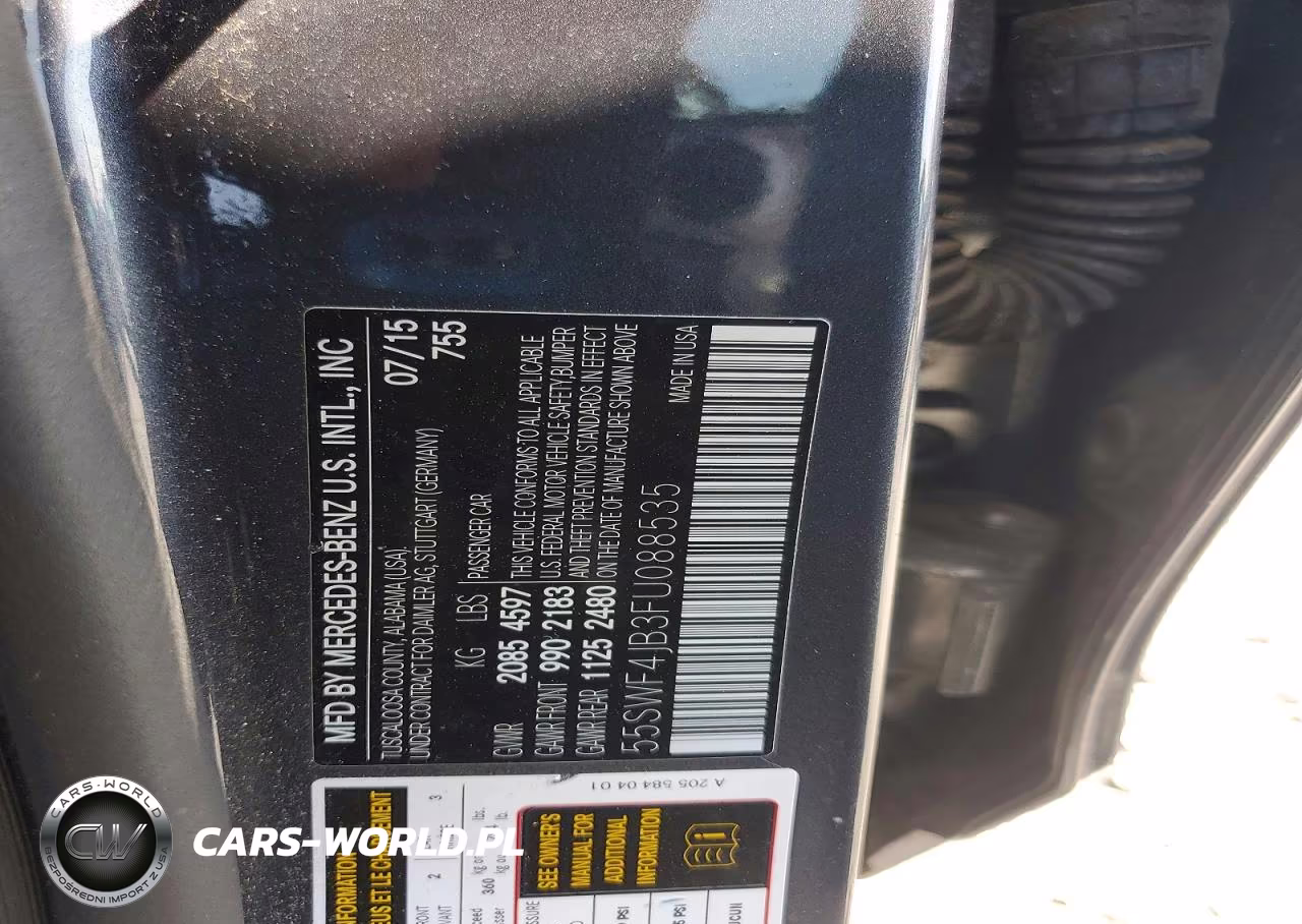 2015 Mercedes-Benz C 300 VIN:55SWF4JB3FU088535 - 12