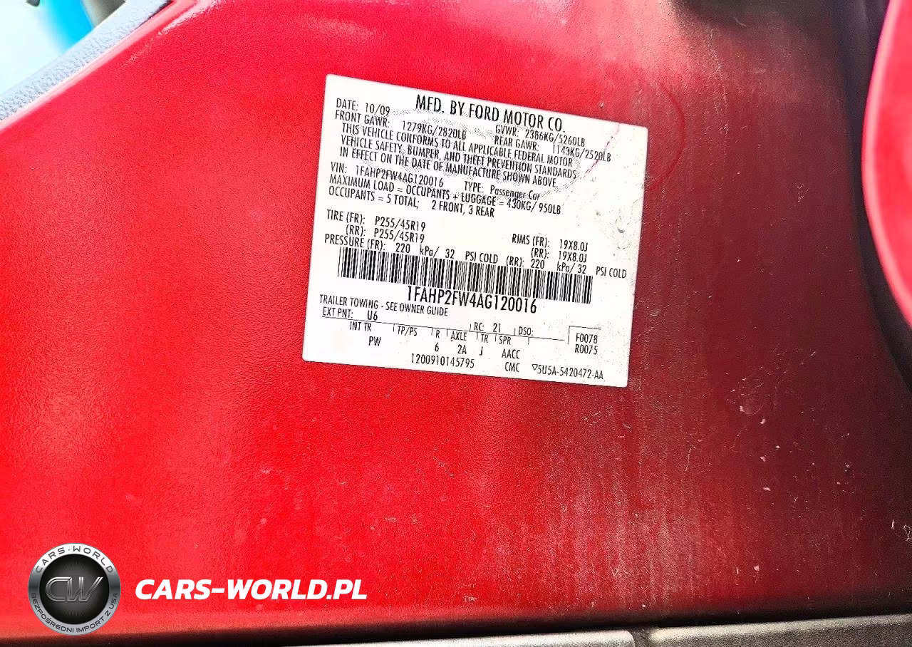 2010 Ford Taurus Limited VIN:1FAHP2FW4AG120016 - 12