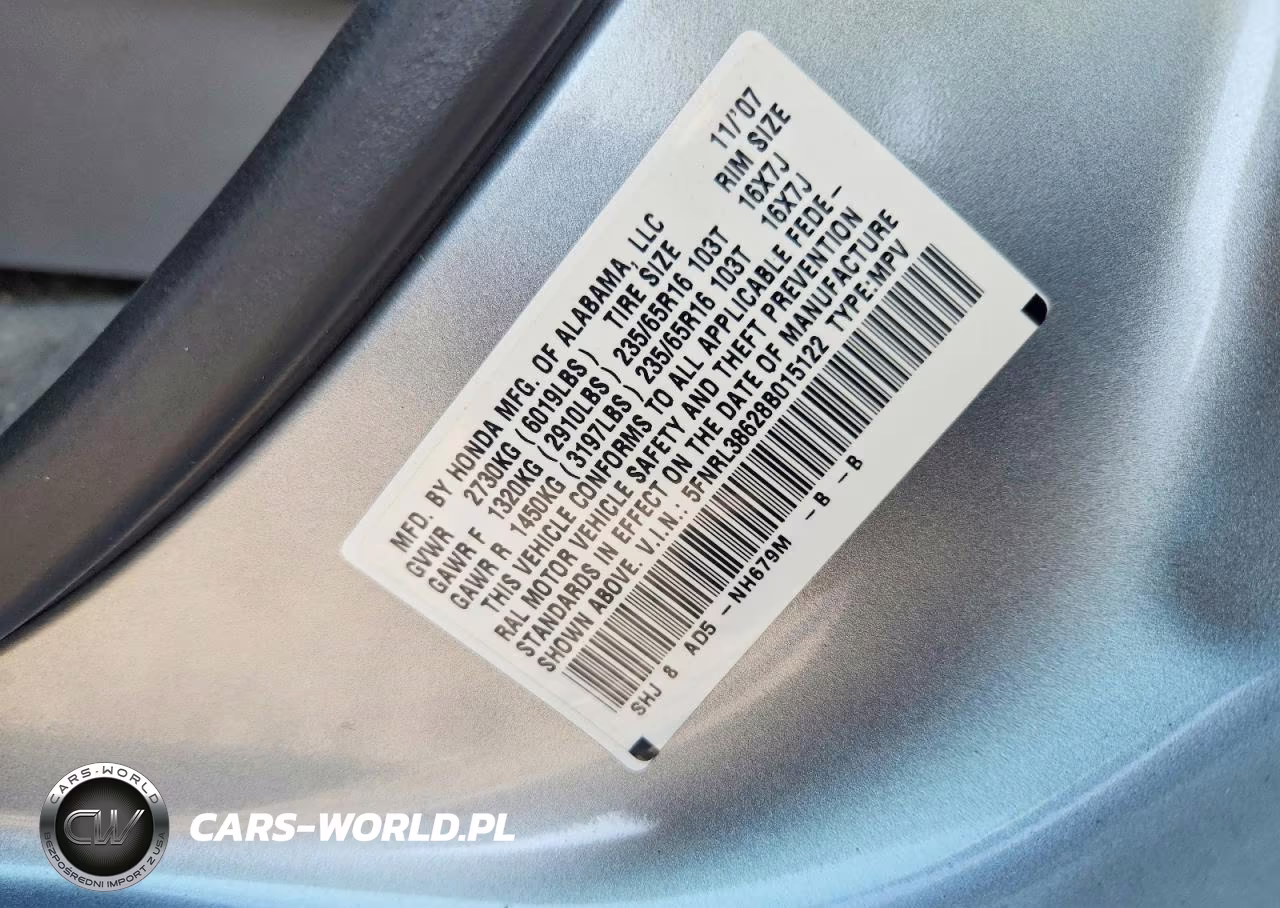 2008 Honda Odyssey Exl VIN:5FNRL38628B015122 - 13