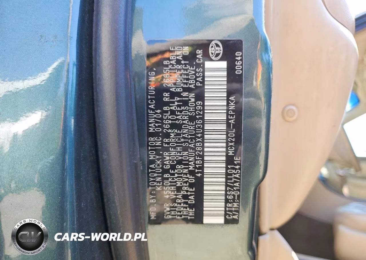 2004 Toyota Avalon Xl VIN:4T1BF28BX4U361299 - 13