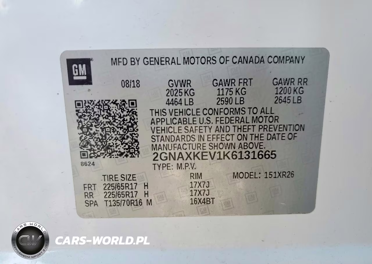 2019 Chevrolet Equinox Lt VIN:2GNAXKEV1K6131665 - 13