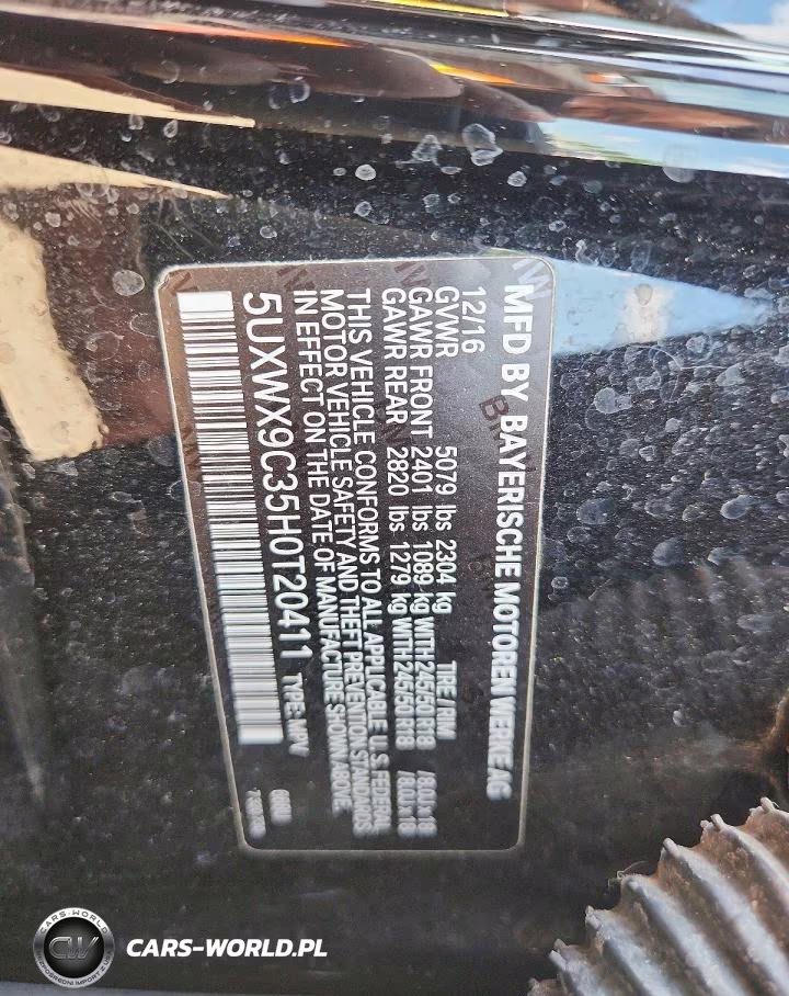 2017 BMW X3 xDrive28I VIN:5UXWX9C35H0T20411 - 12