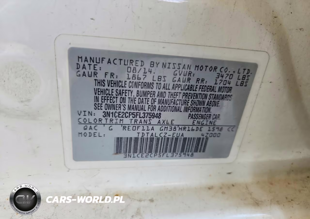 2015 Nissan Versa Note S Plus VIN:3N1CE2CP5FL375948 - 12