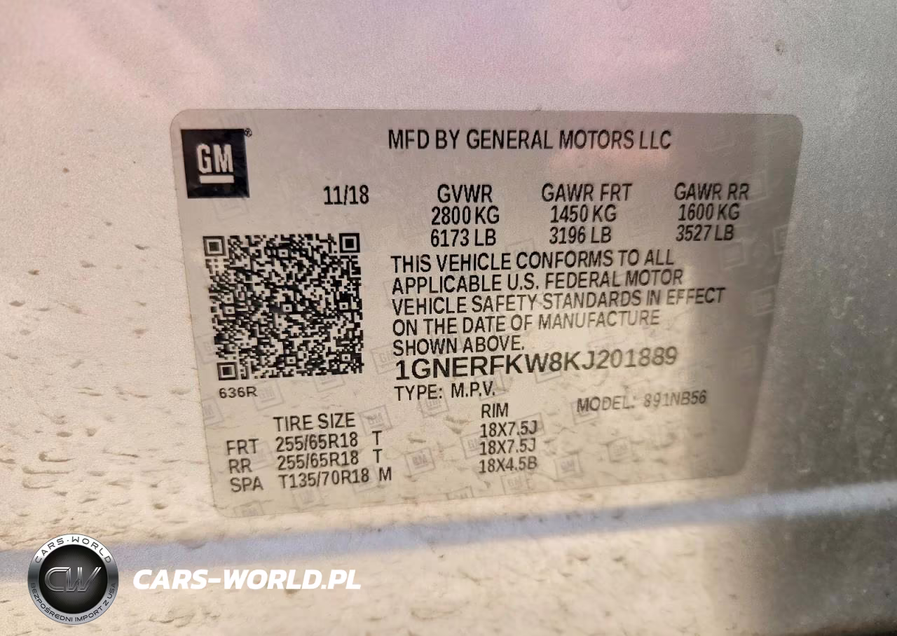 2019 Chevrolet Traverse VIN:1GNERFKW8KJ201889 - 13