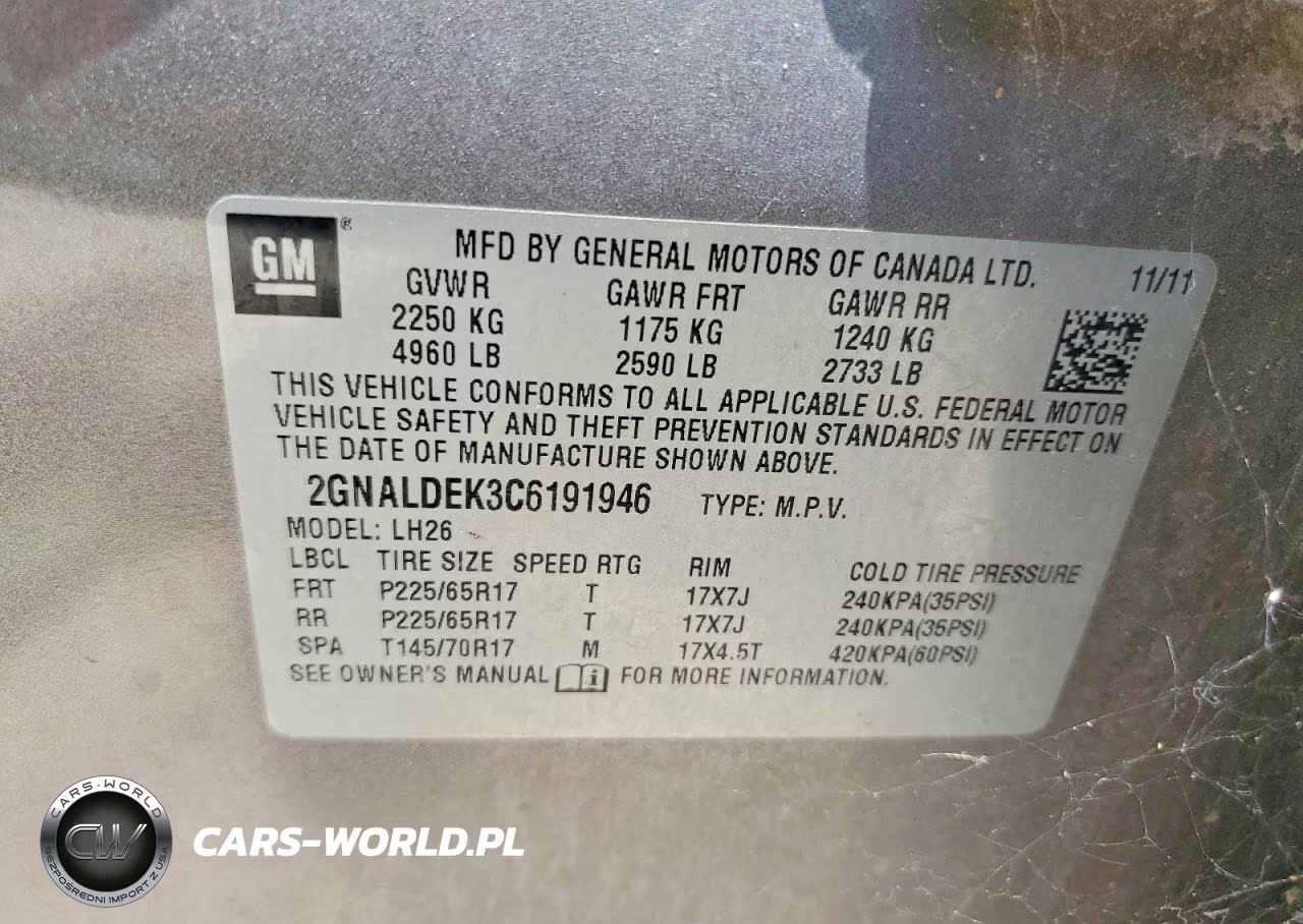2012 Chevrolet Equinox Lt VIN:2GNALDEK3C6191946 - 13