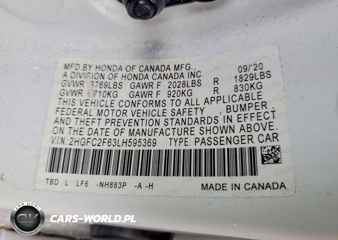 2020 Honda Civic Lx VIN:2HGFC2F63LH595369 - 12
