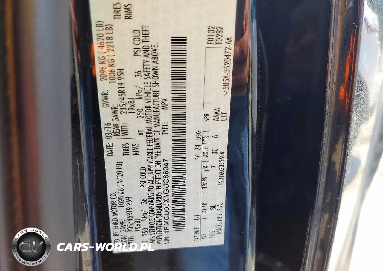 2016 Ford Escape Titanium VIN:1FMCU0JX1GUC86047 - 13