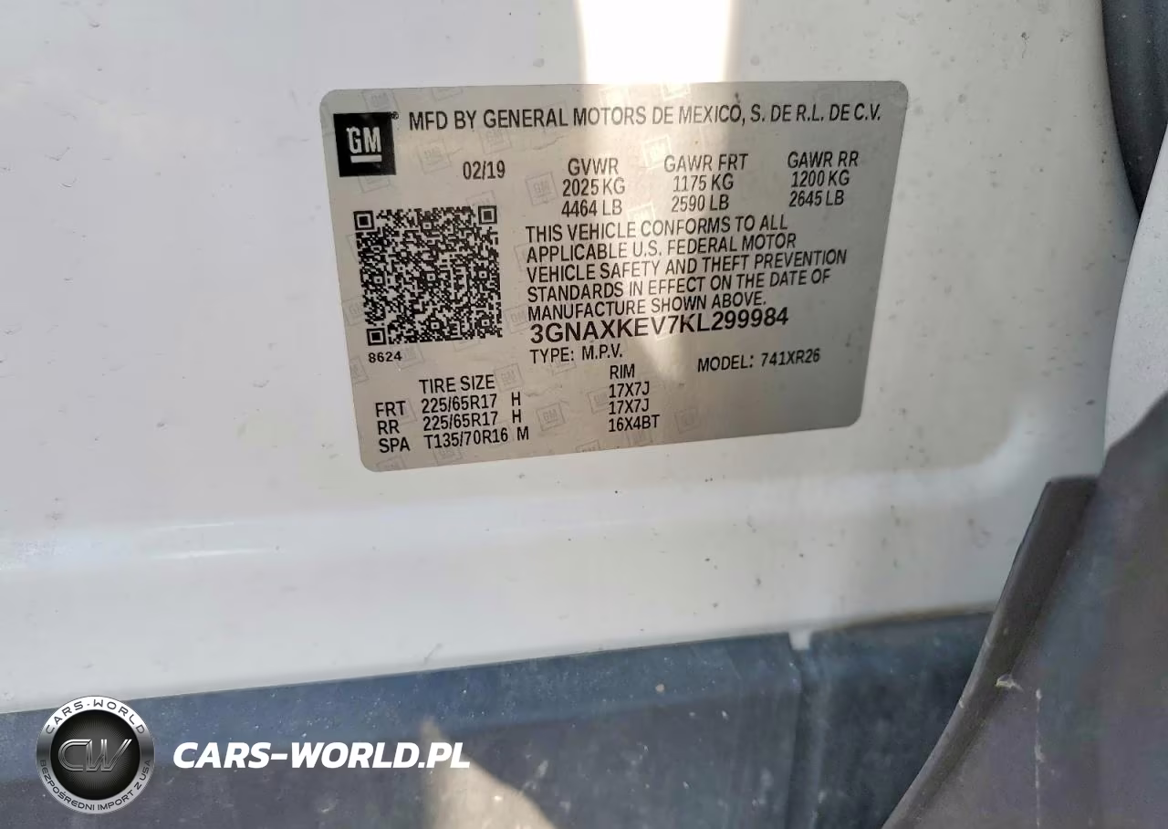2019 Chevrolet Equinox Lt VIN:3GNAXKEV7KL299984 - 13