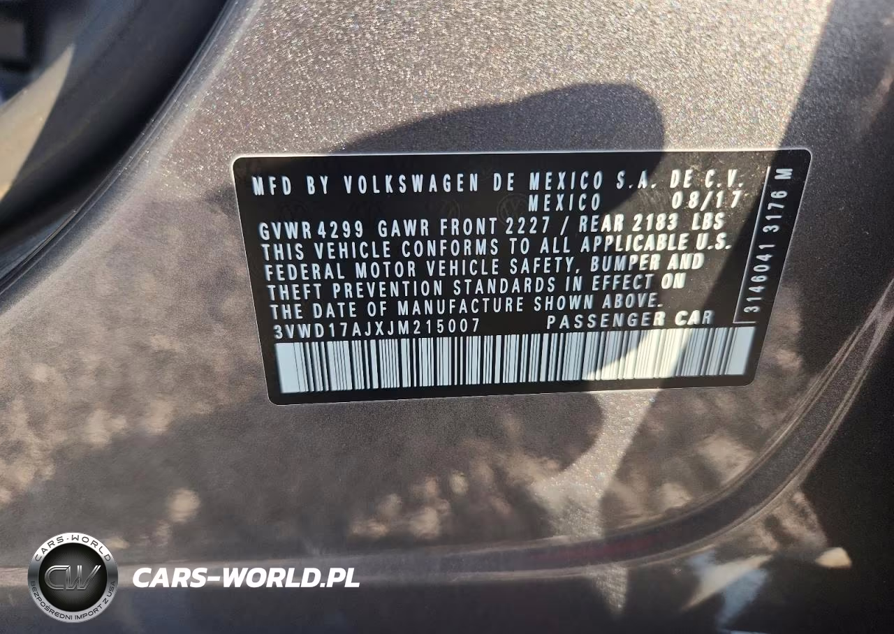 2018 Volkswagen Jetta Sport VIN:3VWD17AJXJM215007 - 12