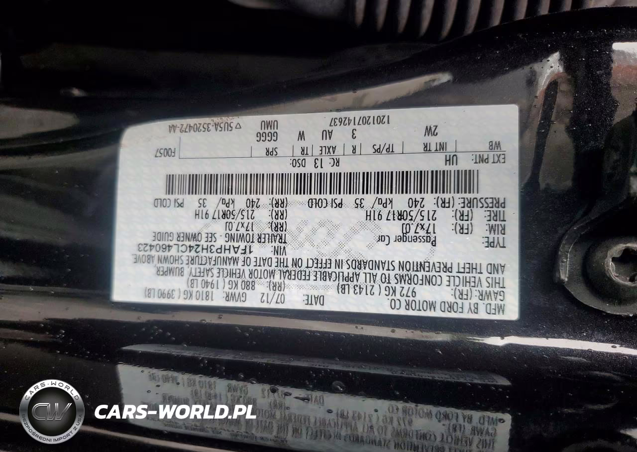 2012 Ford Focus Sel VIN:1FAHP3H24CL460423 - 12