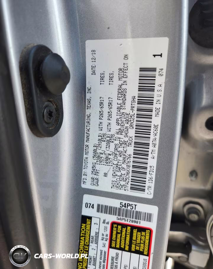 2019 Toyota Tacoma Trd Sport VIN:5TFAZ5CN6KX076766 - 13