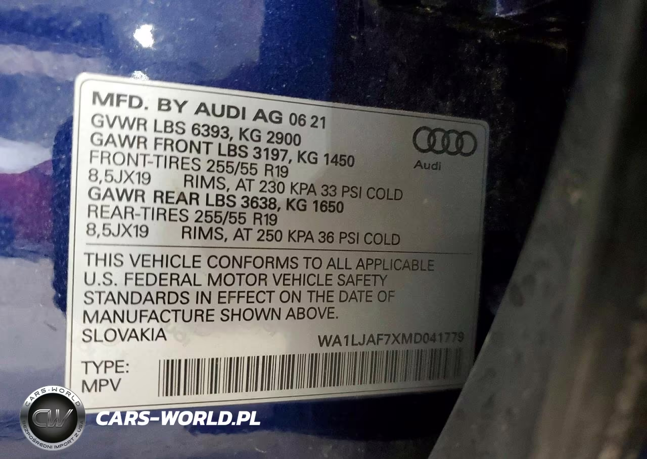 2021 Audi Q7 Premium Plus VIN:WA1LJAF7XMD041779 - 14