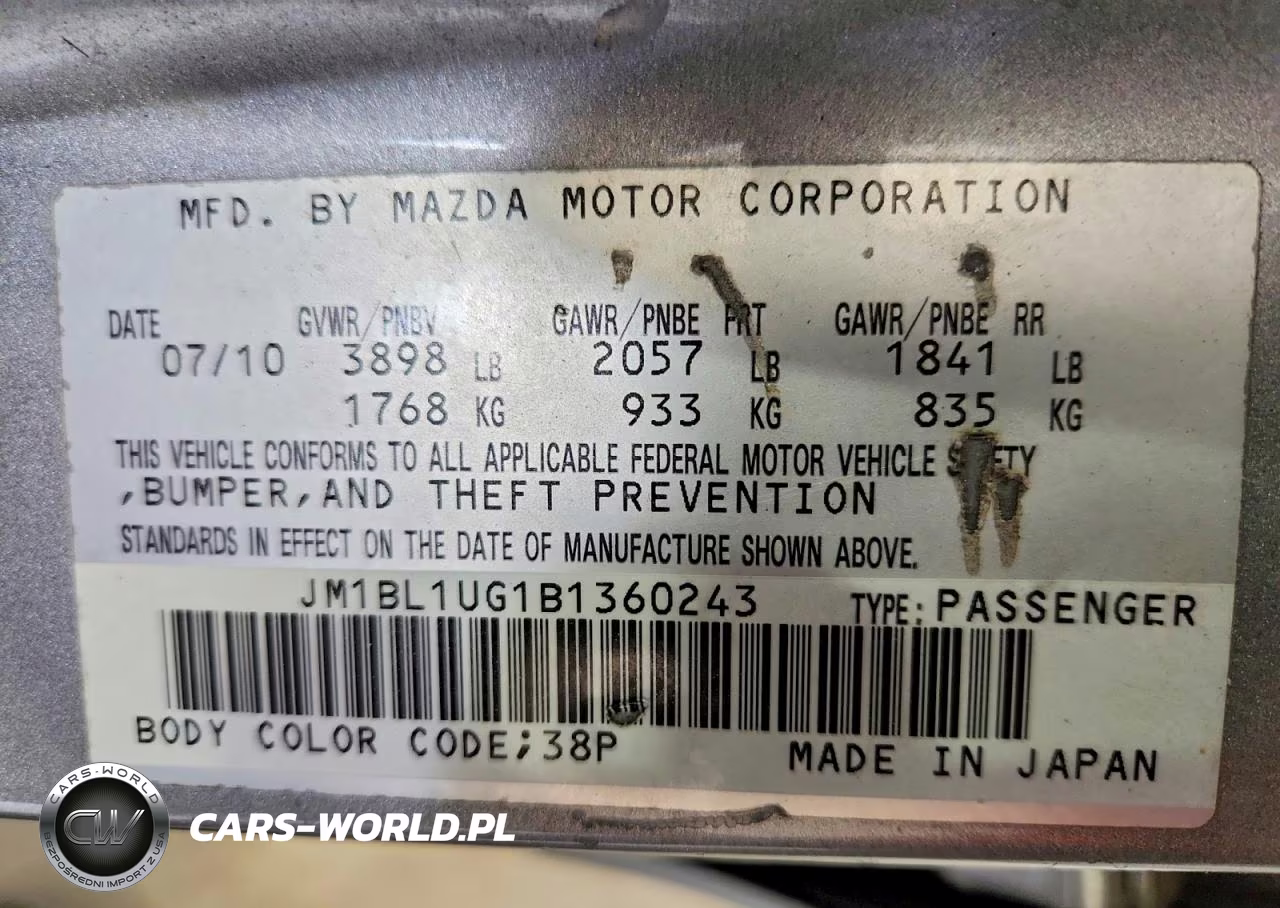 2011 Mazda 3 I VIN:JM1BL1UG1B1360243 - 13
