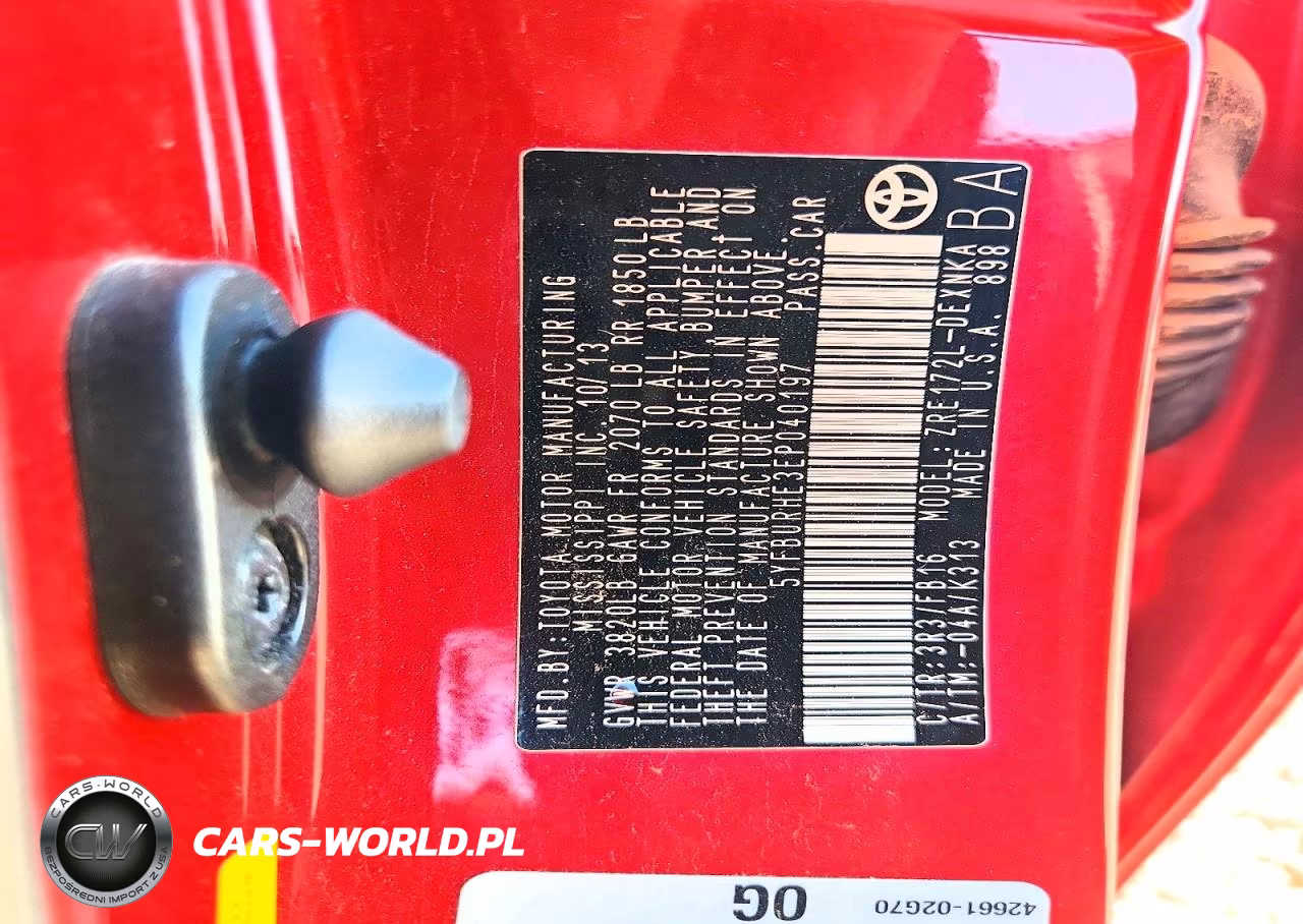 2014 Toyota Corolla Le Plus VIN:5YFBURHE3EP040197 - 12