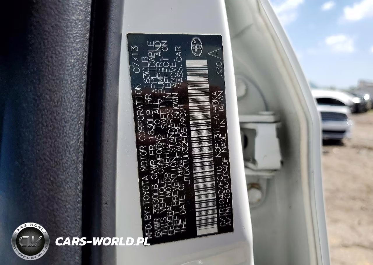 2014 Toyota Yaris VIN:JTDKTUD32ED579021 - 12