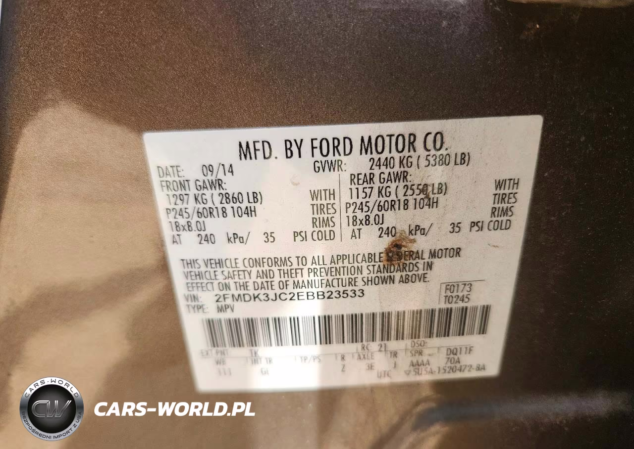 2014 Ford Edge Sel VIN:2FMDK3JC2EBB23533 - 13