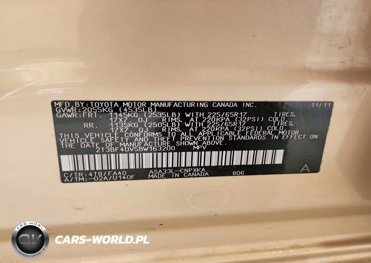 2011 Toyota Rav4 Base VIN:2T3BF4DV5BW163200 - 13