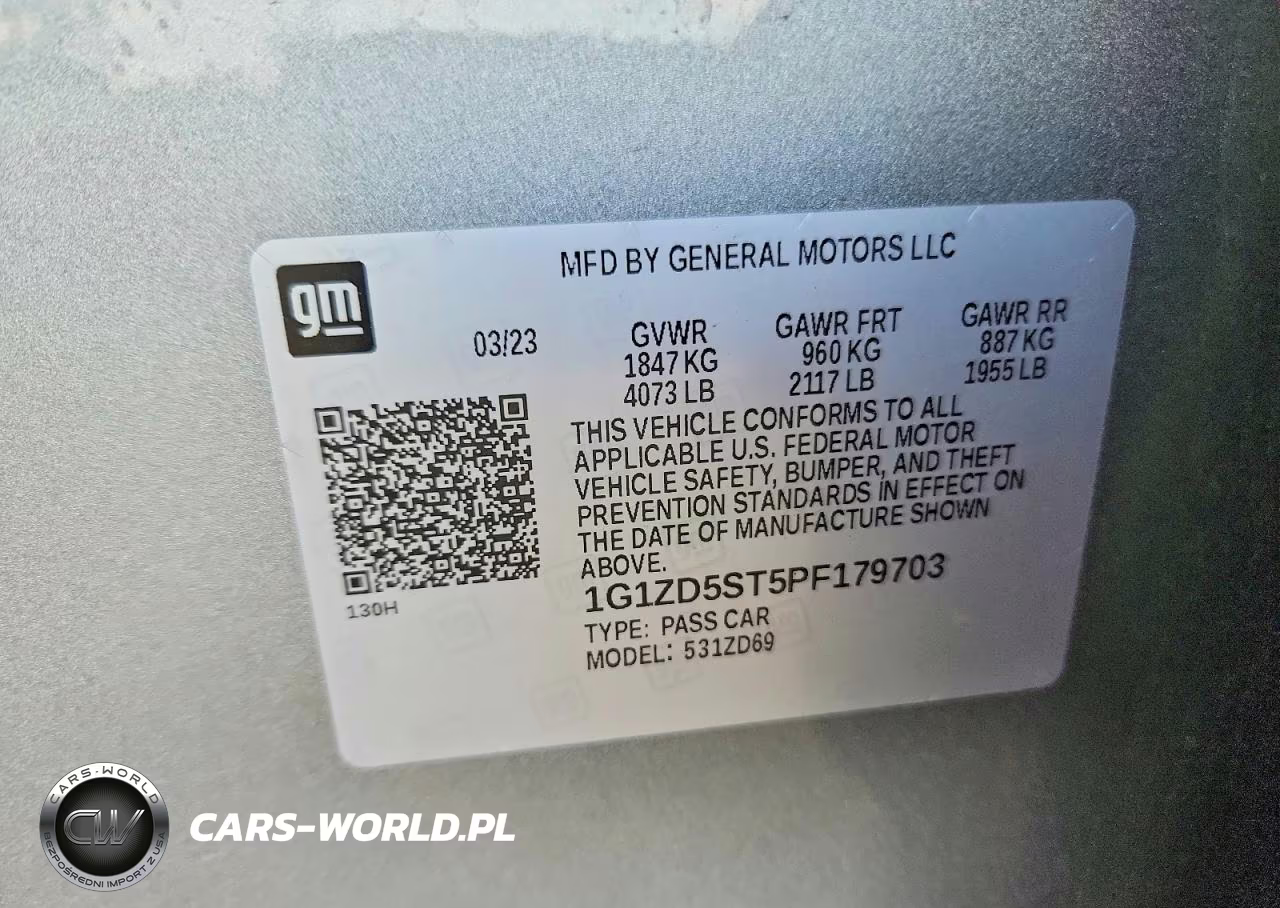 2023 Chevrolet Malibu Lt VIN:1G1ZD5ST5PF179703 - 12