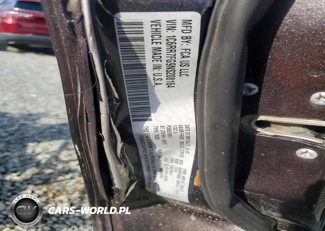 2022 Ram 1500 VIN:1C6RR7FG9NS208164 - 12