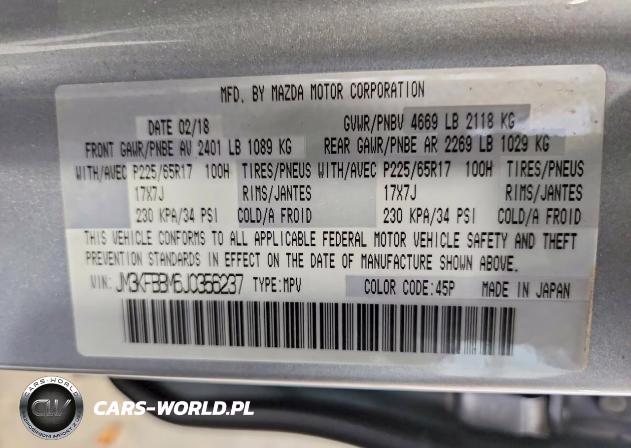 2018 Mazda Cx-5 Sport VIN:JM3KFBBM6J0356237 - 13