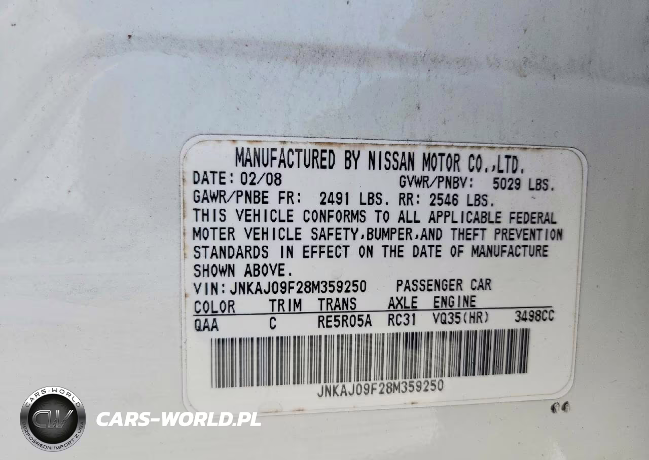 2008 Infiniti Ex35 Base VIN:JNKAJ09F28M359250 - 13