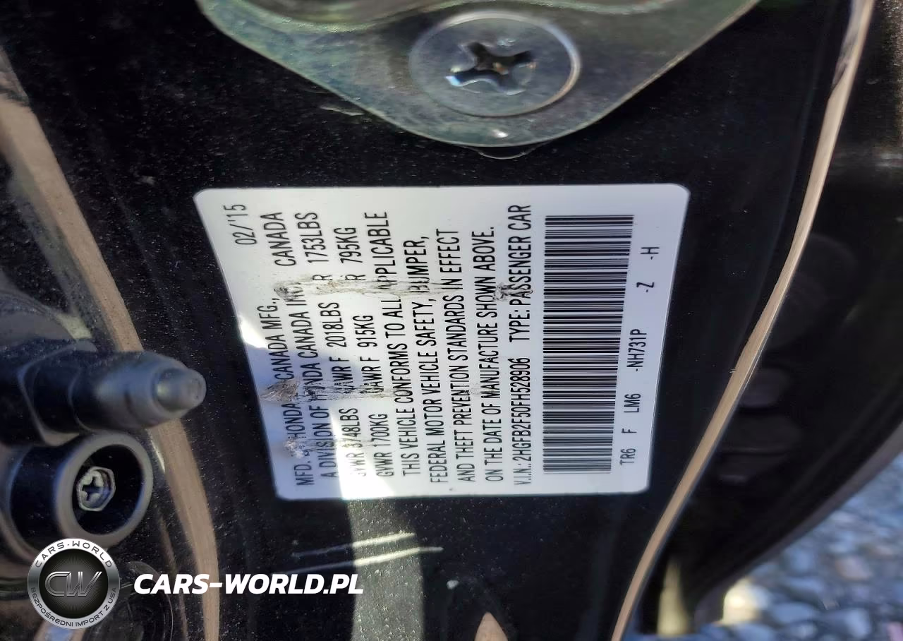 2015 Honda Civic Lx VIN:2HGFB2F50FH528906 - 12